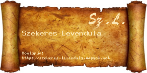 Szekeres Levendula névjegykártya